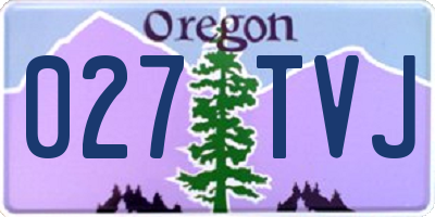 OR license plate 027TVJ