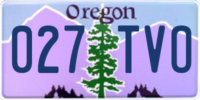 OR license plate 027TVO