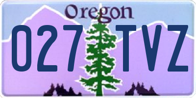 OR license plate 027TVZ