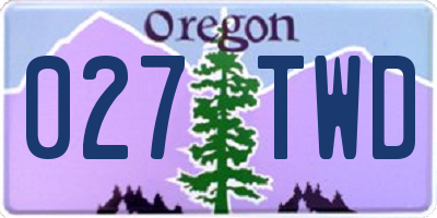 OR license plate 027TWD