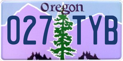OR license plate 027TYB