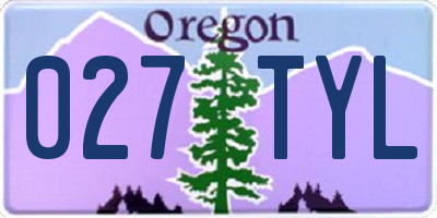 OR license plate 027TYL