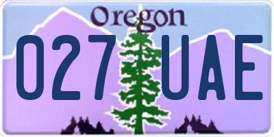 OR license plate 027UAE