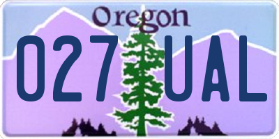 OR license plate 027UAL