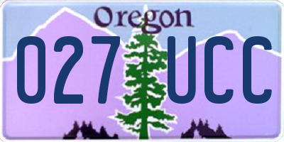 OR license plate 027UCC