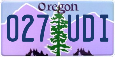OR license plate 027UDI