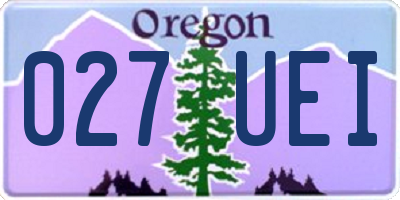 OR license plate 027UEI