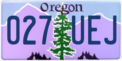 OR license plate 027UEJ