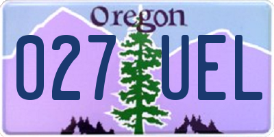 OR license plate 027UEL