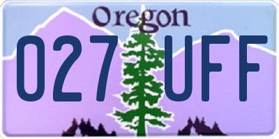 OR license plate 027UFF