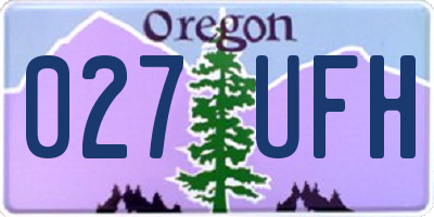 OR license plate 027UFH