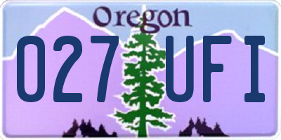 OR license plate 027UFI