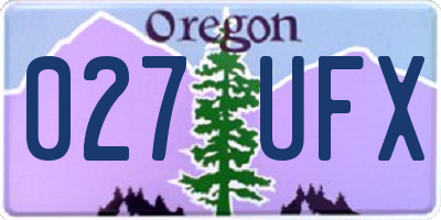 OR license plate 027UFX