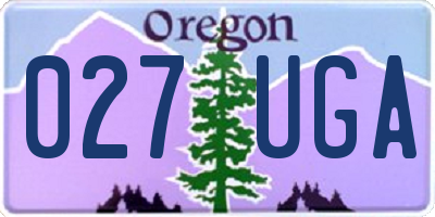OR license plate 027UGA