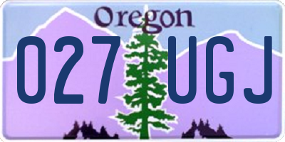 OR license plate 027UGJ