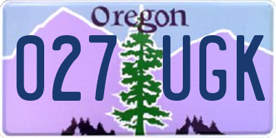 OR license plate 027UGK