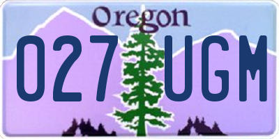OR license plate 027UGM