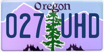 OR license plate 027UHD