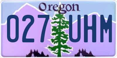 OR license plate 027UHM