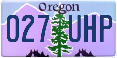 OR license plate 027UHP