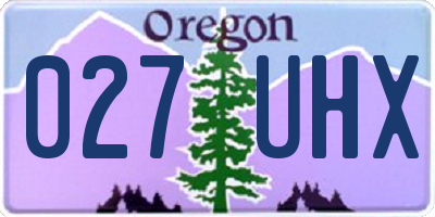 OR license plate 027UHX