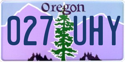 OR license plate 027UHY