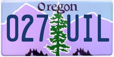 OR license plate 027UIL
