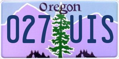 OR license plate 027UIS