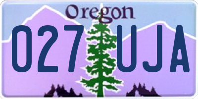 OR license plate 027UJA