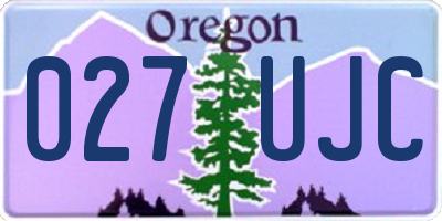 OR license plate 027UJC