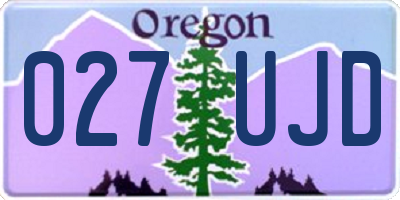 OR license plate 027UJD