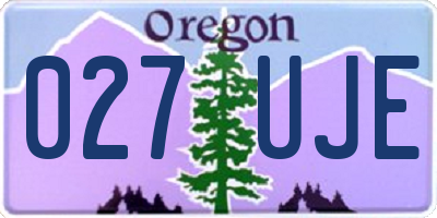 OR license plate 027UJE