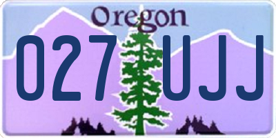 OR license plate 027UJJ