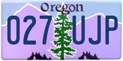 OR license plate 027UJP