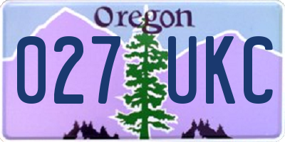 OR license plate 027UKC