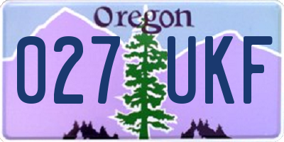 OR license plate 027UKF