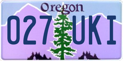 OR license plate 027UKI