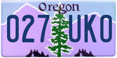 OR license plate 027UKO
