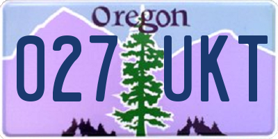 OR license plate 027UKT