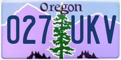 OR license plate 027UKV