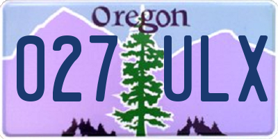 OR license plate 027ULX