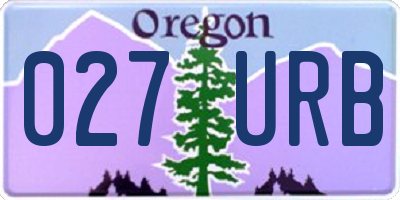 OR license plate 027URB