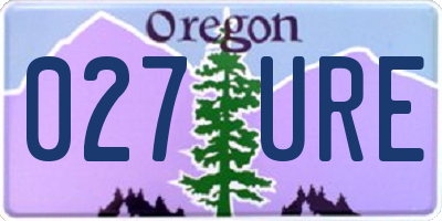 OR license plate 027URE