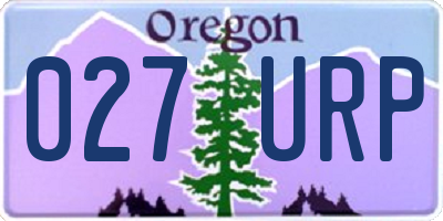 OR license plate 027URP