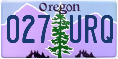 OR license plate 027URQ