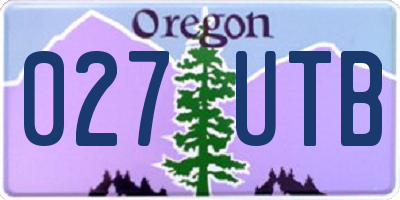 OR license plate 027UTB