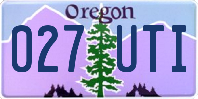 OR license plate 027UTI
