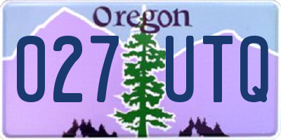 OR license plate 027UTQ