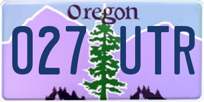 OR license plate 027UTR