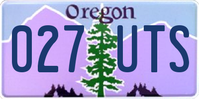 OR license plate 027UTS
